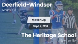 Matchup: Deerfield-Windsor vs. The Heritage School 2018