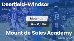Matchup: Deerfield-Windsor vs. Mount de Sales Academy  2020