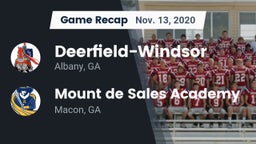 Recap: Deerfield-Windsor  vs. Mount de Sales Academy  2020