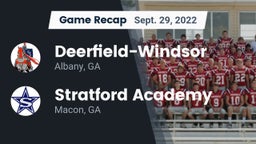 Recap: Deerfield-Windsor  vs. Stratford Academy  2022