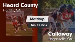 Matchup: Heard County vs. Callaway  2016