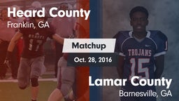 Matchup: Heard County vs. Lamar County  2016