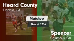 Matchup: Heard County vs. Spencer  2016