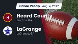 Recap: Heard County  vs. LaGrange  2017