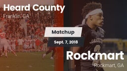 Matchup: Heard County vs. Rockmart  2018
