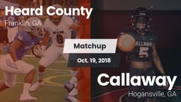 Matchup: Heard County vs. Callaway  2018