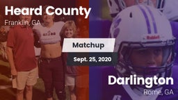 Matchup: Heard County vs. Darlington  2020