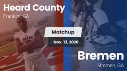 Matchup: Heard County vs. Bremen  2020
