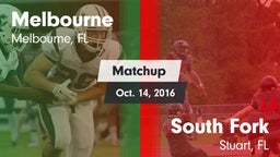 Matchup: Melbourne vs. South Fork  2016