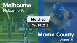 Matchup: Melbourne vs. Martin County  2016