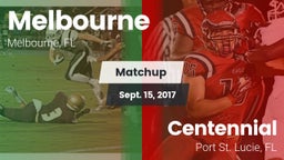 Matchup: Melbourne vs. Centennial  2017