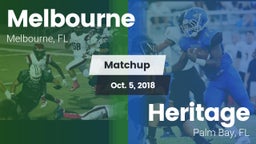 Matchup: Melbourne vs. Heritage  2018