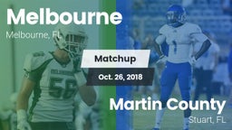 Matchup: Melbourne vs. Martin County  2018