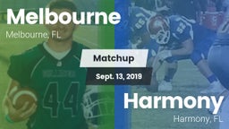 Matchup: Melbourne vs. Harmony  2019