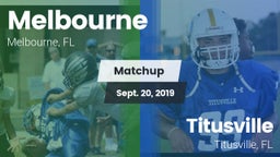 Matchup: Melbourne vs. Titusville  2019