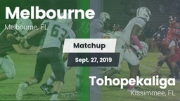 Matchup: Melbourne vs. Tohopekaliga  2019