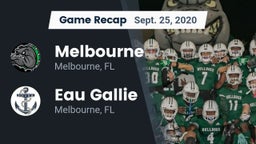 Recap: Melbourne  vs. Eau Gallie  2020