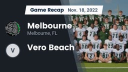 Recap: Melbourne  vs. Vero Beach  2022