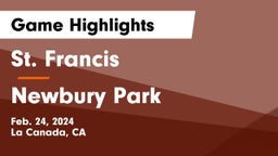 St. Francis  vs Newbury Park Game Highlights - Feb. 24, 2024