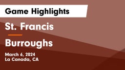 St. Francis  vs Burroughs Game Highlights - March 6, 2024