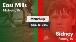 Matchup: East Mills vs. Sidney  2016