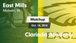 Matchup: East Mills vs. Clarinda Academy  2016