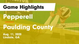 Pepperell  vs Paulding County  Game Highlights - Aug. 11, 2020
