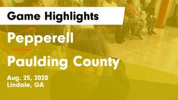 Pepperell  vs Paulding County  Game Highlights - Aug. 25, 2020
