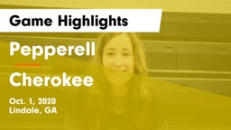 Pepperell  vs Cherokee Game Highlights - Oct. 1, 2020