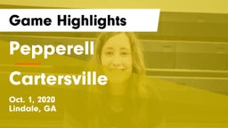 Pepperell  vs Cartersville  Game Highlights - Oct. 1, 2020