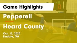 Pepperell  vs Heard County  Game Highlights - Oct. 15, 2020