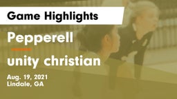 Pepperell  vs unity christian  Game Highlights - Aug. 19, 2021