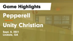 Pepperell  vs Unity Christian  Game Highlights - Sept. 8, 2021