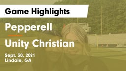 Pepperell  vs Unity Christian  Game Highlights - Sept. 30, 2021