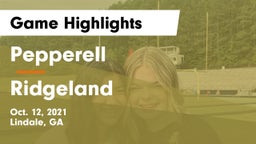Pepperell  vs Ridgeland  Game Highlights - Oct. 12, 2021