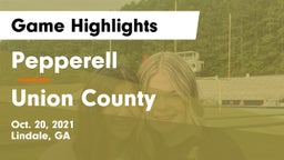 Pepperell  vs Union County  Game Highlights - Oct. 20, 2021