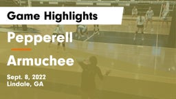 Pepperell  vs Armuchee  Game Highlights - Sept. 8, 2022