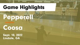 Pepperell  vs Coosa  Game Highlights - Sept. 10, 2022