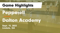 Pepperell  vs Dalton Academy Game Highlights - Sept. 15, 2022