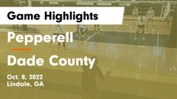 Pepperell  vs Dade County  Game Highlights - Oct. 8, 2022