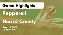 Pepperell  vs Heard County  Game Highlights - Aug. 15, 2023