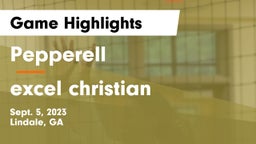 Pepperell  vs excel christian Game Highlights - Sept. 5, 2023