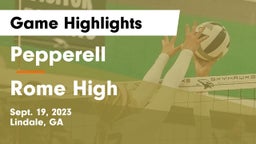 Pepperell  vs Rome High Game Highlights - Sept. 19, 2023