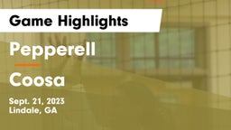 Pepperell  vs Coosa  Game Highlights - Sept. 21, 2023