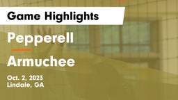 Pepperell  vs Armuchee  Game Highlights - Oct. 2, 2023