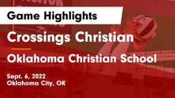 Crossings Christian  vs Oklahoma Christian School Game Highlights - Sept. 6, 2022