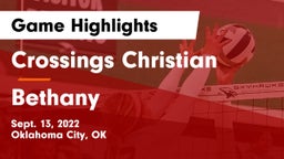 Crossings Christian  vs Bethany   Game Highlights - Sept. 13, 2022