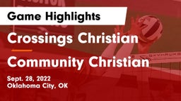 Crossings Christian  vs Community Christian  Game Highlights - Sept. 28, 2022
