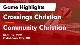 Crossings Christian  vs Community Christian  Game Highlights - Sept. 12, 2023