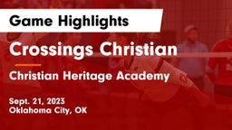 Crossings Christian  vs Christian Heritage Academy Game Highlights - Sept. 21, 2023